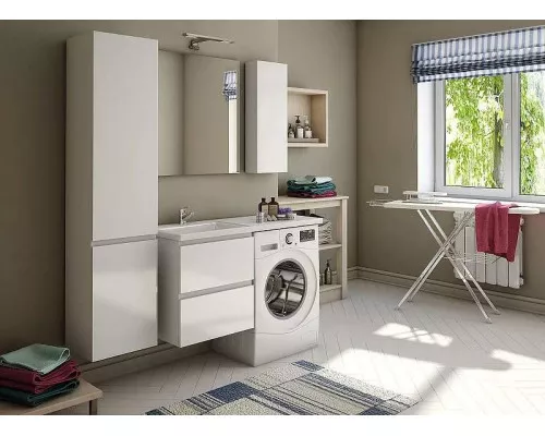 Приобрести Тумба с раковиной Эстет Dallas Luxe 150 L ФР-00009685 подвесная Белая в магазине сантехники Santeh-Crystal.ru