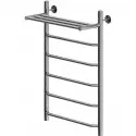 Водяной полотенцесушитель Aquanet Fiona 80x50 266741 с полкой Хром