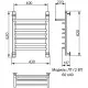 Купить Водяной полотенцесушитель Ника Trapezium ЛТ (Г2) ВП 60/40 с полкой Хром в магазине сантехники Santeh-Crystal.ru