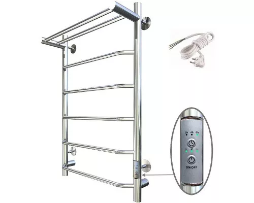 Приобрести Электрический полотенцесушитель Тругор ПЭК 6 П СП 80x50 с полкой Хром в магазине сантехники Santeh-Crystal.ru