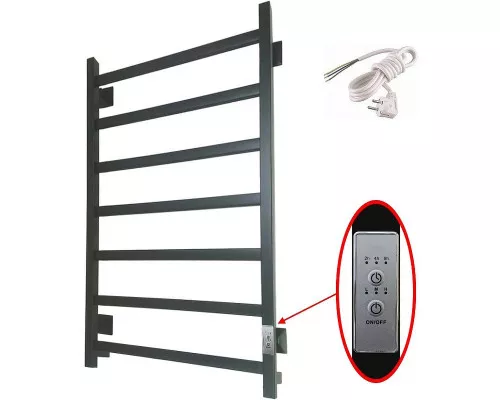 Приобрести Электрический полотенцесушитель Тругор ПЭК 20 КВ 80x50 Черный в магазине сантехники Santeh-Crystal.ru