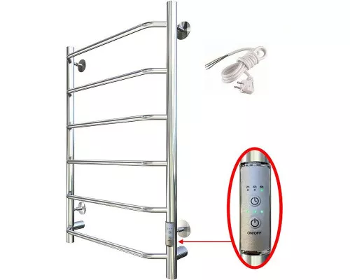 Купить Электрический полотенцесушитель Тругор ПЭК 6 СП 80x40 Хром в магазине сантехники Santeh-Crystal.ru