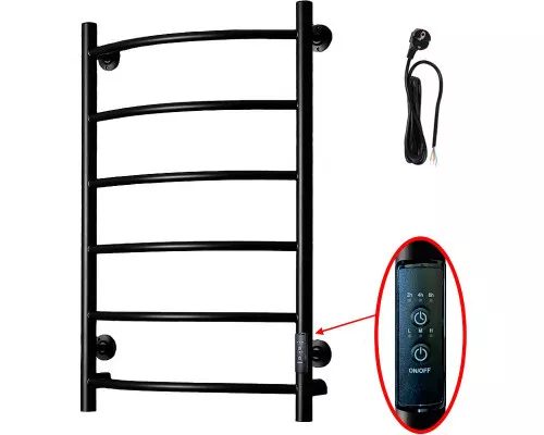 Заказать Электрический полотенцесушитель Тругор ПЭК 5 СП 80x50 Черный в магазине сантехники Santeh-Crystal.ru