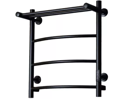Купить Электрический полотенцесушитель Тругор ПЭК 5П СП 60x50 с полкой Черный в магазине сантехники Santeh-Crystal.ru