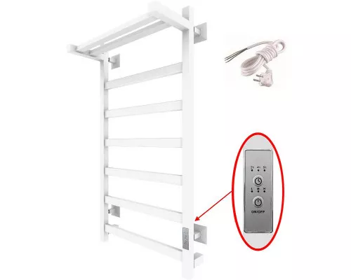 Купить Электрический полотенцесушитель Тругор ПЭК 20квП СП 80x50 с полкой Белый в магазине сантехники Santeh-Crystal.ru