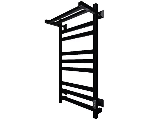 Купить Электрический полотенцесушитель Тругор ПЭК 21квП СП 80x50 с полкой Черный в магазине сантехники Santeh-Crystal.ru