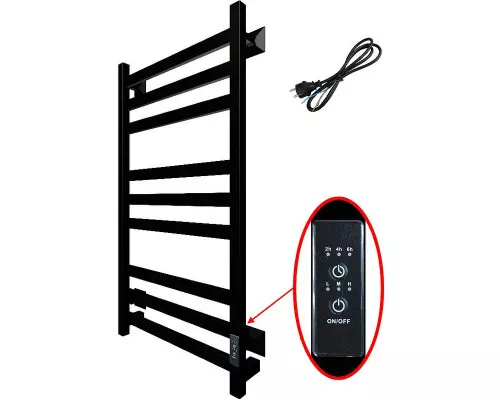 Купить Электрический полотенцесушитель Тругор ПЭК 21кв СП 80x40 Черный в магазине сантехники Santeh-Crystal.ru