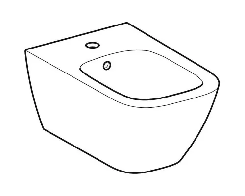 Купить Биде Geberit Smyle Square 500.209.01.1 без крышки в магазине сантехники Santeh-Crystal.ru