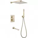 Душевая система Abber Daheim AF8250G с термостатом Золото матовое