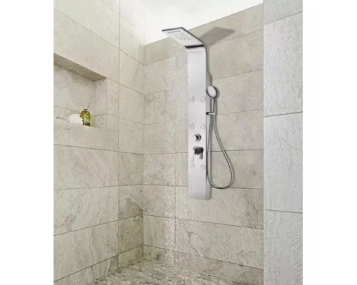 Приобрести Душевая панель Aquanet Galaxy Matt 209998 Хром матовый в магазине сантехники Santeh-Crystal.ru