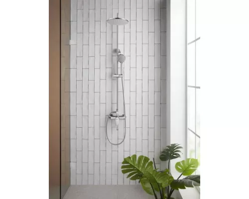Купить Душевая система Bravat Rhein F6429564CP-A-ENG Хром в магазине сантехники Santeh-Crystal.ru