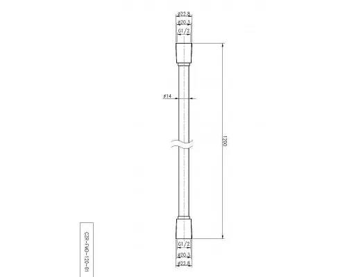Купить Душевой шланг Cezares CZR-FMD-120-NOP Черный матовый в магазине сантехники Santeh-Crystal.ru