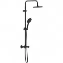 Душевая система Damixa Jupiter 977800300 с термостатом Черная матовая