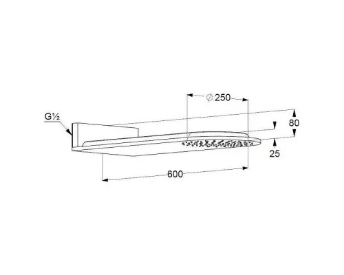 Купить Верхний душ Kludi A-Qa 6488005-00 Хром в магазине сантехники Santeh-Crystal.ru
