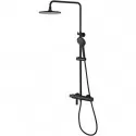 Душевая система Lemark Bronx LM3772BL с термостатом Черная Душевая система Lemark Bronx LM3772BL с термостатом Черная