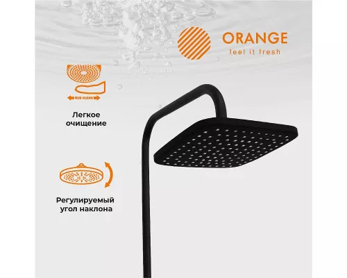 Заказать Душевая система Orange Karl M05-934b Черная в магазине сантехники Santeh-Crystal.ru