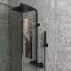 Купить Душевая система Paini Dax-R 84PQ689TH Черная глянцевая в магазине сантехники Santeh-Crystal.ru