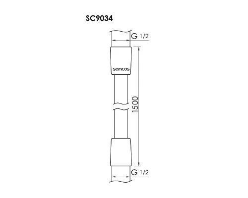 Душевой шланг Sancos SC9034BN цвет Никель брашированный