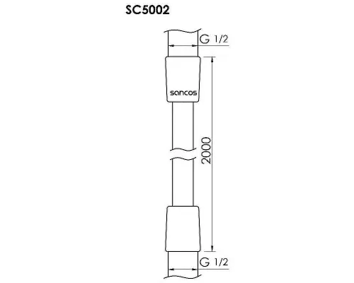 Душевой шланг Sancos SC5002MB Черный матовый