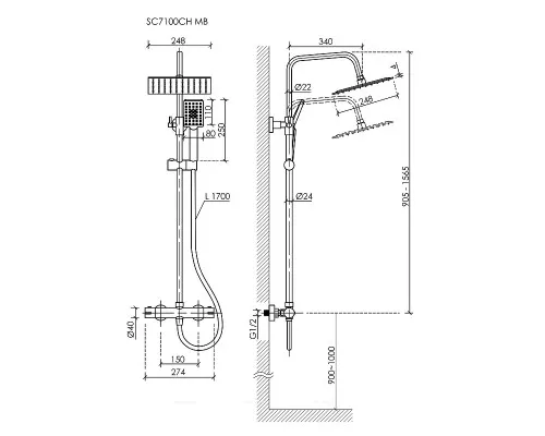Душевая система Sancos Kanedo SC7100CH цвет хром