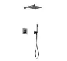Душевая система Sancos Linn SC9022GG с термостатом Вороненая сталь