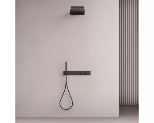Душевая система Sancos Linn SC9023MB с термостатом Черная матовая