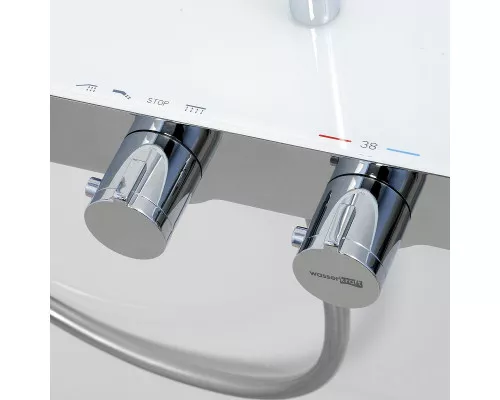 Купить Душевая система WasserKRAFT Thermo A11301 с термостатом Хром Белая в магазине сантехники Santeh-Crystal.ru