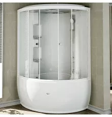 Душевой бокс Radomir Лаура 128x128 1-04-1-0-0-0820 профиль Белый стекло прозрачное