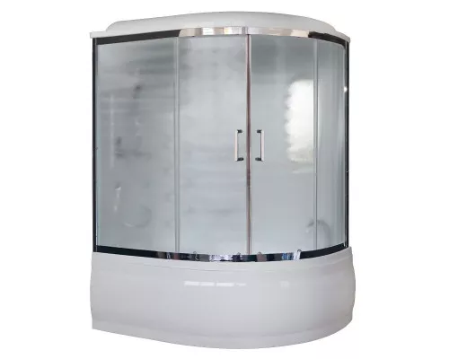 Заказать Душевой бокс Royal Bath ALP 170х100 RB170ALP-C-CH-L с гидромассажем стекло матовое задняя стенка Белая в магазине сантехники Santeh-Crystal.ru