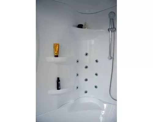 Заказать Душевой бокс Royal Bath ALP 170х100 RB170ALP-C-CH-L с гидромассажем стекло матовое задняя стенка Белая в магазине сантехники Santeh-Crystal.ru