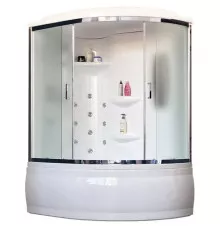 Душевой бокс Royal Bath ALP 170х100 RB170ALP-C-CH-L с гидромассажем стекло матовое задняя стенка Белая