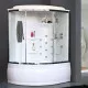 Купить Душевой бокс Royal Bath ALP 150x100 RB150ALP-T-CH-R с гидромассажем стекло прозрачное задние стенки Белые в магазине сантехники Santeh-Crystal.ru