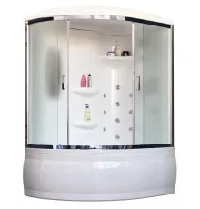 Душевой бокс Royal Bath ALP 150х100 RB150ALP-C-CH-R с гидромассажем стекло матовое задняя стенка Белая