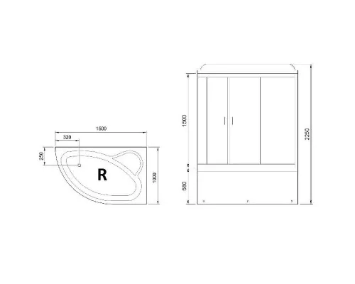 Заказать Душевой бокс Royal Bath ALP 150x100 RB150ALP-T-R с гидромассажем в магазине сантехники Santeh-Crystal.ru