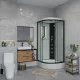 Приобрести Душевая кабина Niagara Classic 80х80 NG-6703-14G с гидромассажем в магазине сантехники Santeh-Crystal.ru