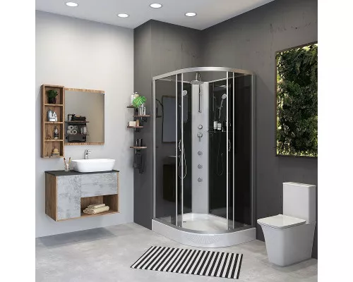 Приобрести Душевая кабина Niagara Classic 120х80 L NG-3512-14LBKTG с гидромассажем в магазине сантехники Santeh-Crystal.ru