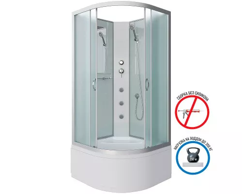 Заказать Душевая кабина Niagara Classic 100x100 NG-2309-14BKG с гидромассажем в магазине сантехники Santeh-Crystal.ru