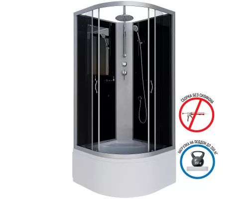 Приобрести Душевая кабина Niagara Classic 90x90 NG-2508-14BKT без гидромассажа в магазине сантехники Santeh-Crystal.ru
