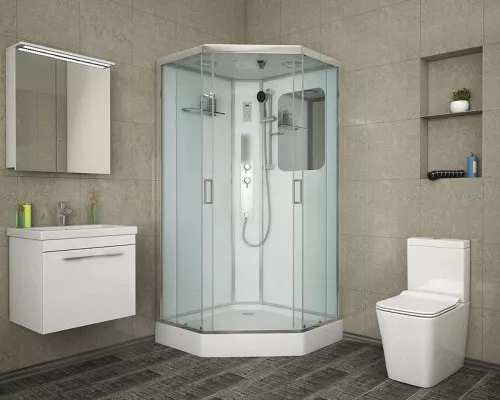 Приобрести Душевая кабина Niagara Premium 90x90 NG-6001-01GD с гидромассажем в магазине сантехники Santeh-Crystal.ru