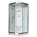 Душевая кабина Royal Bath HP 90х90 RB90HP6-WT-CH стекло прозрачное задняя стенка Белая