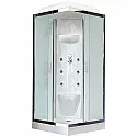 Душевая кабина Royal Bath HP 90х90 RB90HP7-WC-CH с гидромассажем стекло матовое задняя стенка Белая
