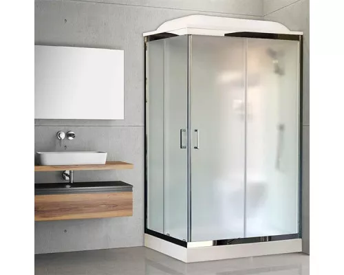 Купить Душевая кабина Royal Bath HP 120х80 RB8120HP6-WC-CH-R стекло матовое задняя стенка Белая в магазине сантехники Santeh-Crystal.ru