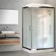 Купить Душевая кабина Royal Bath HP 120х80 RB8120HP6-WC-CH-R стекло матовое задняя стенка Белая в магазине сантехники Santeh-Crystal.ru