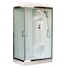 Душевая кабина Royal Bath HP 120х80 RB8120HP6-WT-CH-R стекло прозрачное задняя стенка Белая
