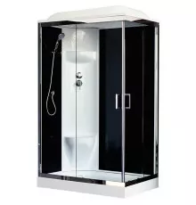Душевая кабина Royal Bath HP 120х80 RB8120HP6-BT-CH-L стекло прозрачное задняя стенка Черная