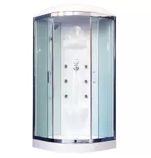 Душевая кабина Royal Bath НК 90x90 RB90HK7-WT-CH с гидромассажем стекло прозрачное задние стенки Белые