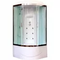 Душевая кабина Royal Bath ВК 90x90 RB90BK3-WT-CH с гидромассажем стекло прозрачное задняя стенка Белая Душевая кабина Royal Bath ВК 90x90 RB90BK3-WT-CH с гидромассажем стекло прозрачное задняя стенка Белая