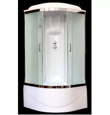 Душевая кабина Royal Bath ВК 90x90 RB90BK6-WC-CH стекло матовое задняя стенка Белая