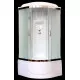 Купить Душевая кабина Royal Bath ВК 90x90 RB90BK6-WC-CH стекло матовое задняя стенка Белая в магазине сантехники Santeh-Crystal.ru