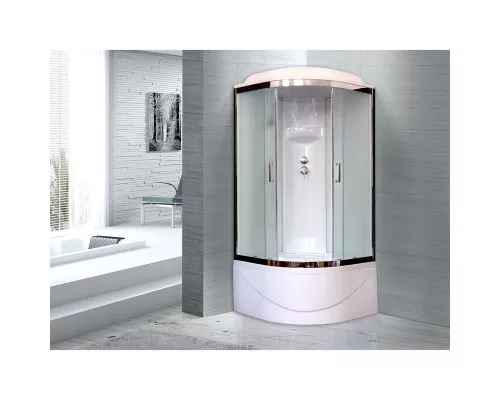 Купить Душевая кабина Royal Bath ВК 90x90 RB90BK6-WC-CH стекло матовое задняя стенка Белая в магазине сантехники Santeh-Crystal.ru